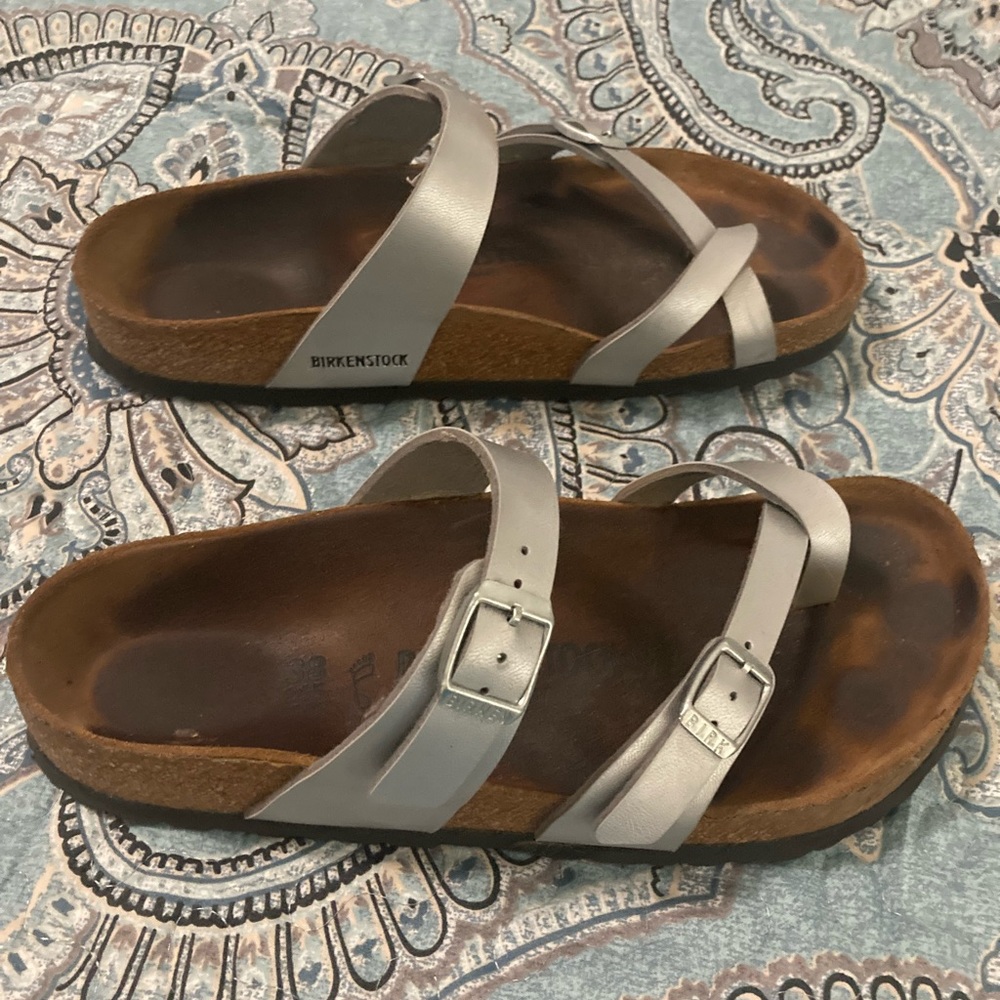 Silver Birkenstocks